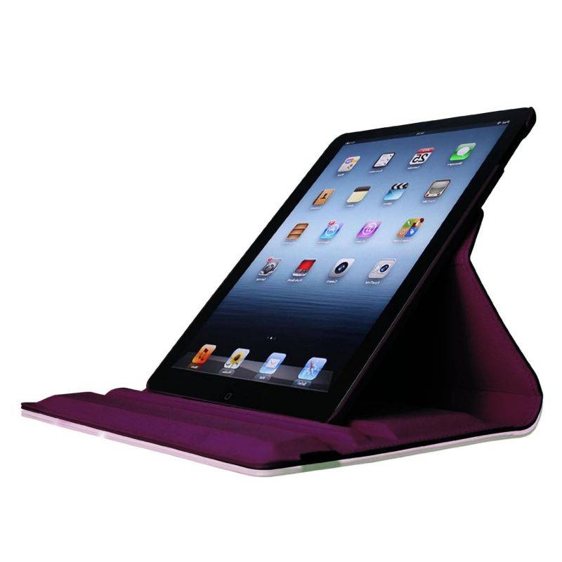 Fullbell Apple iPad 2/3/4 Case - 360 Degree Rotating Stand Smart Case Cover for iPad with Retina Display (iPad 4th Generation), the new iPad 3 & iPad 2 (Automatic Wake/Sleep Feature) - Black