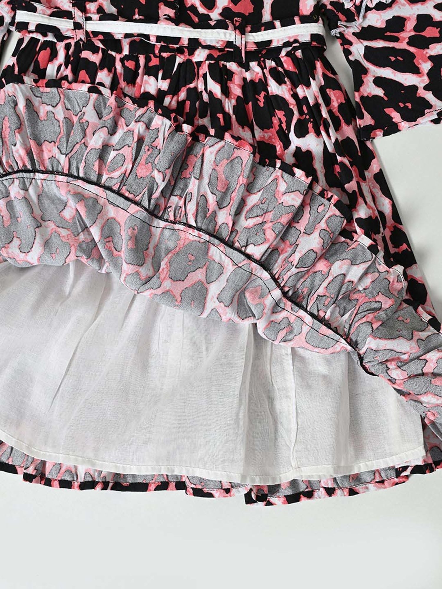 Bella Moda Kids Multicolor Cotton Printed Full Sleeves Dress