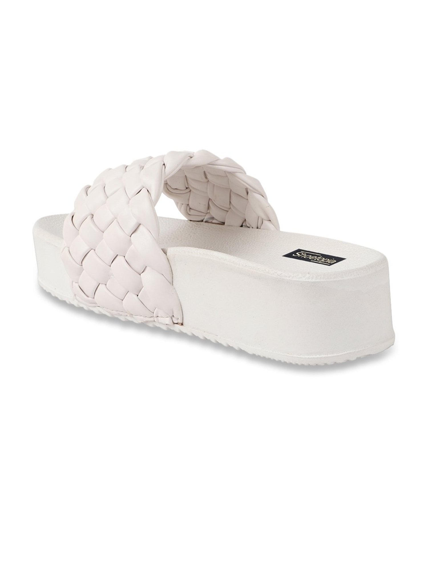 Shoetopia Women's White Casual Sandals