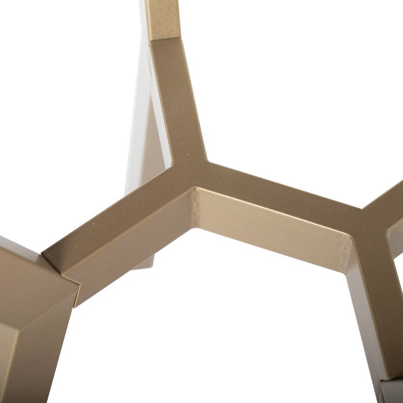 24" Architect Round End Table Gold/Clear Glass - Studio Designs Home