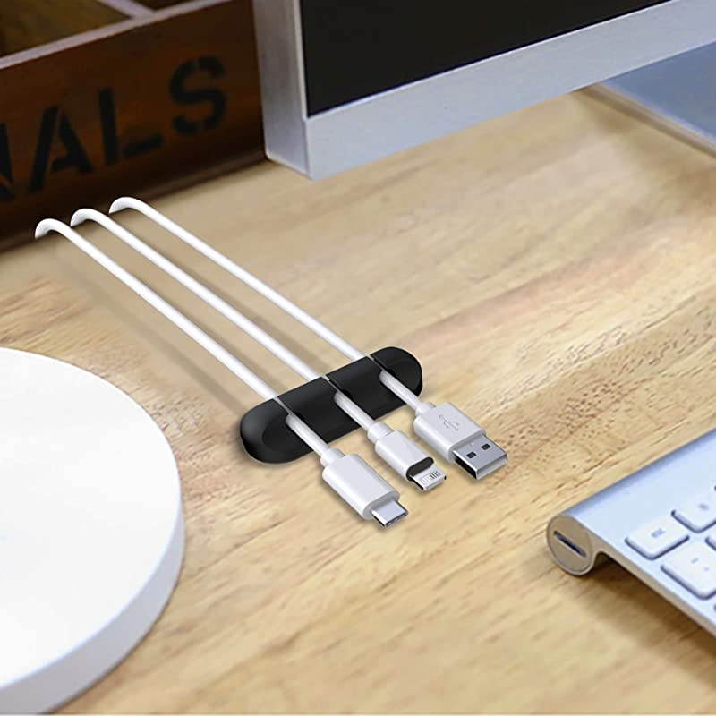 Cable Holder Clips 3Pack Cable Management Cord Organizer Clips Silicone Self Adhesive for Desktop USB Charging Cable Power Cord Mouse Cable Wire PC Office Home