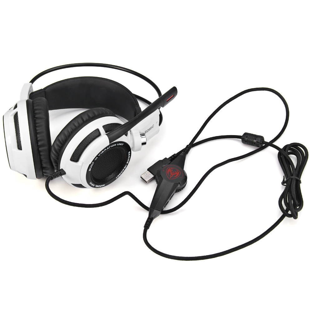 SOMIC G941 USB Gaming Headphones 7.1 Virtual Surround Sound Headset with Microphone and Vibration For PS4 PC Video Games