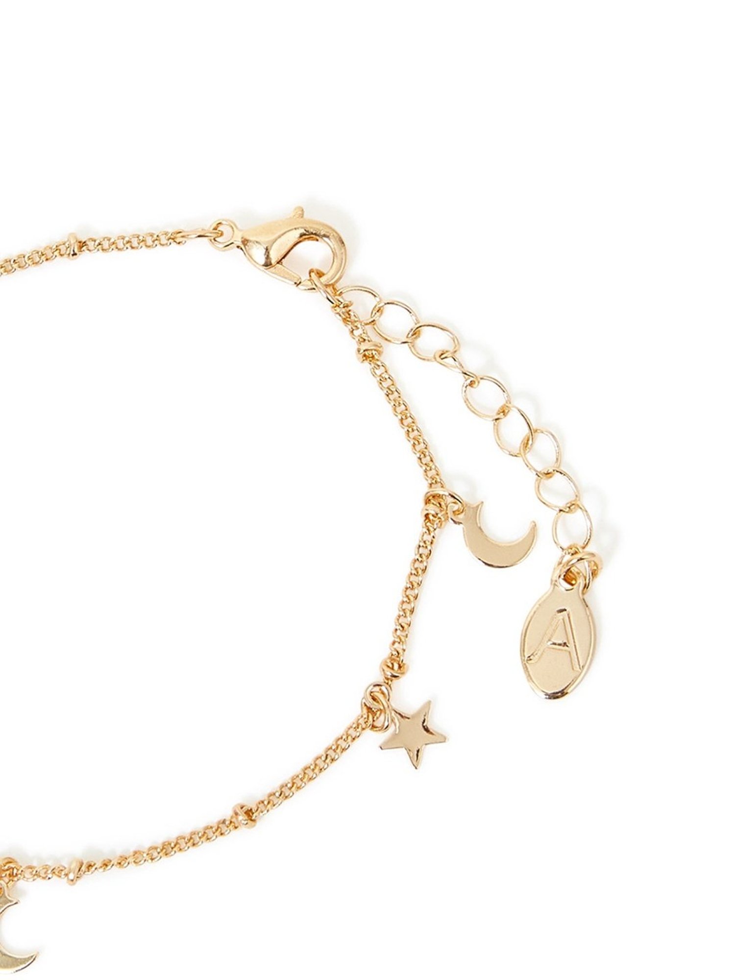 Accessorize London Stars and Moon Bracelet Gold