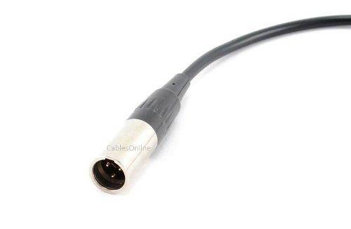 CablesOnline 6ft Mini-XLR Male to XLR Female Plug Pro Lapel Microphone Cable, (XM-206)