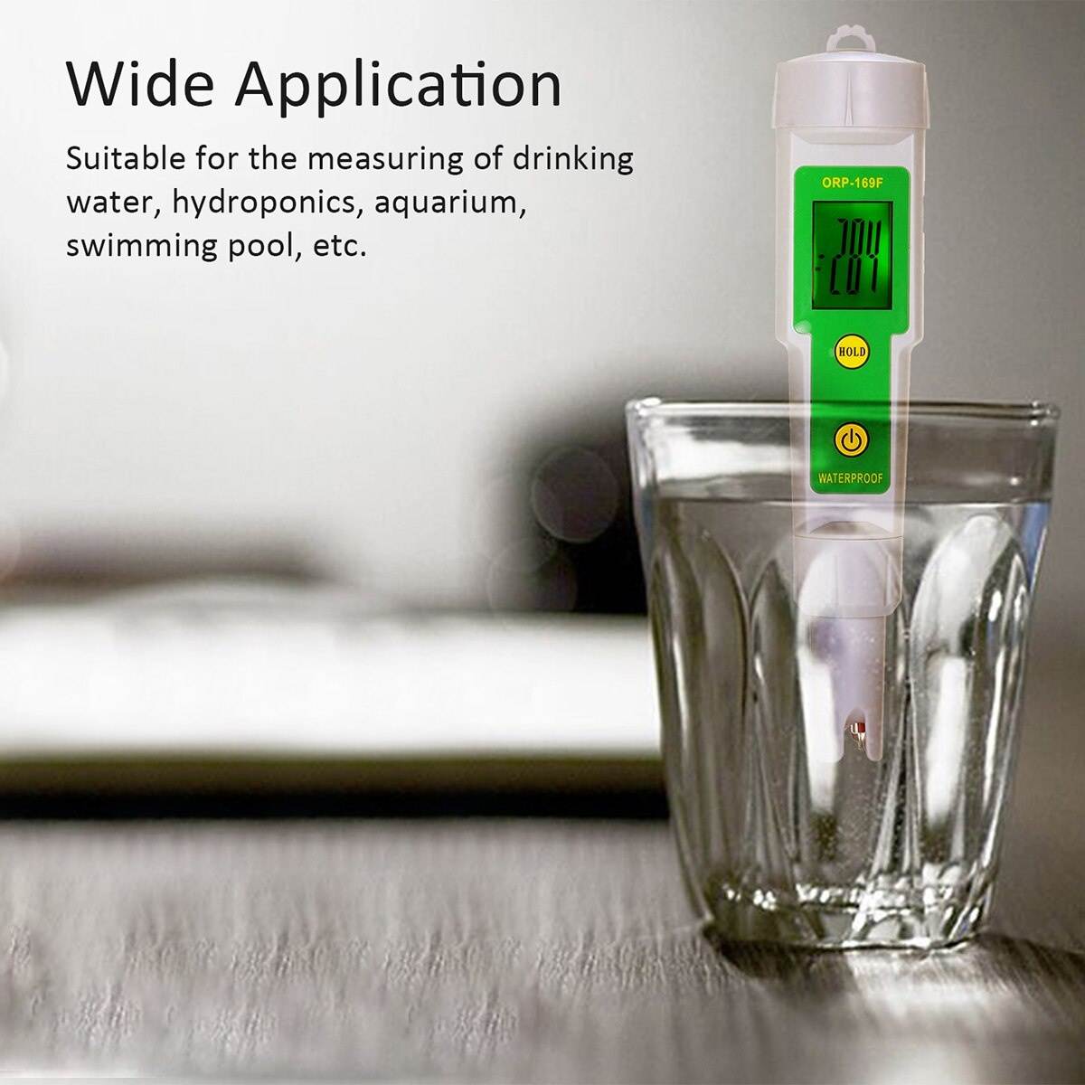 ORP-169F Tester IP55 Waterproof Backlight Display Water Quality Tester for Drinking Water Hydroponics Aquarium Swimming pool