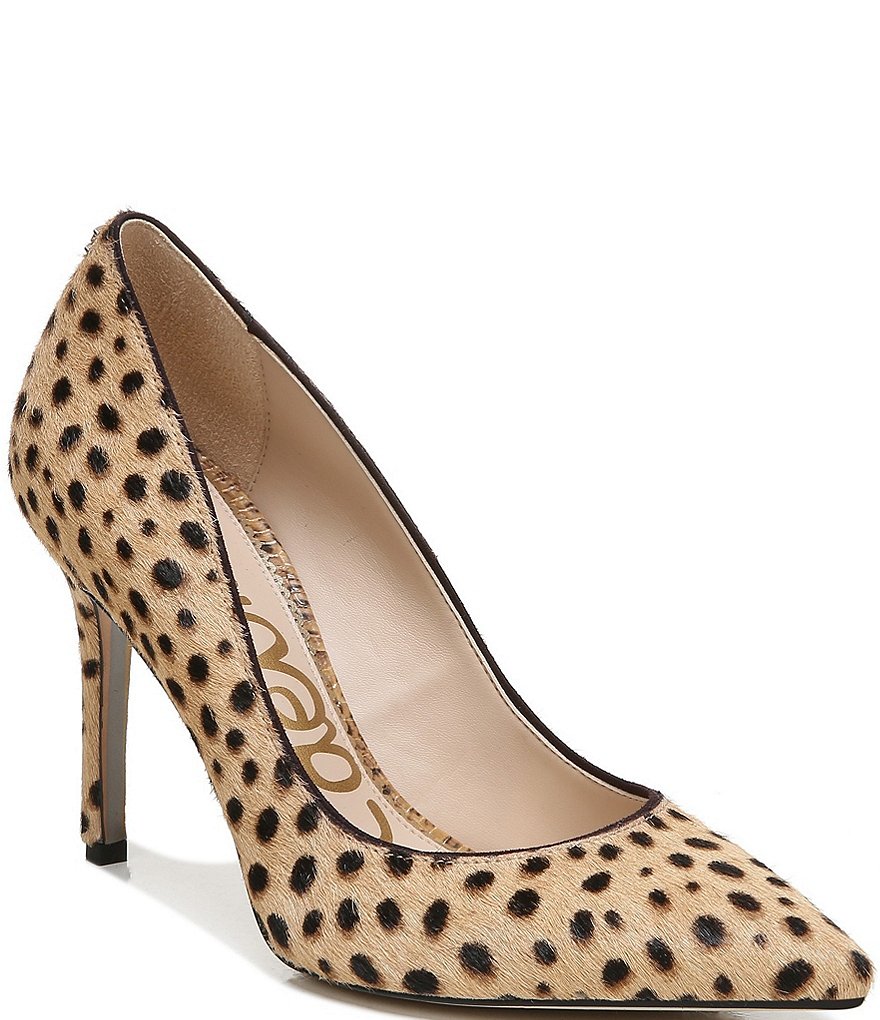 Sam Edelman Hazel Leopard Dotted Print Haircalf Pumps