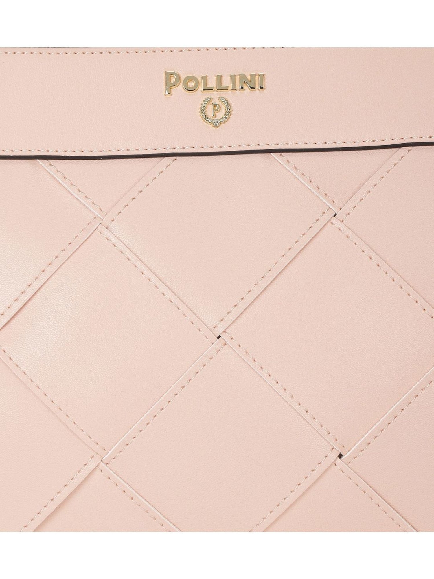 Pollini Pink Woven Medium Shoulder Bag
