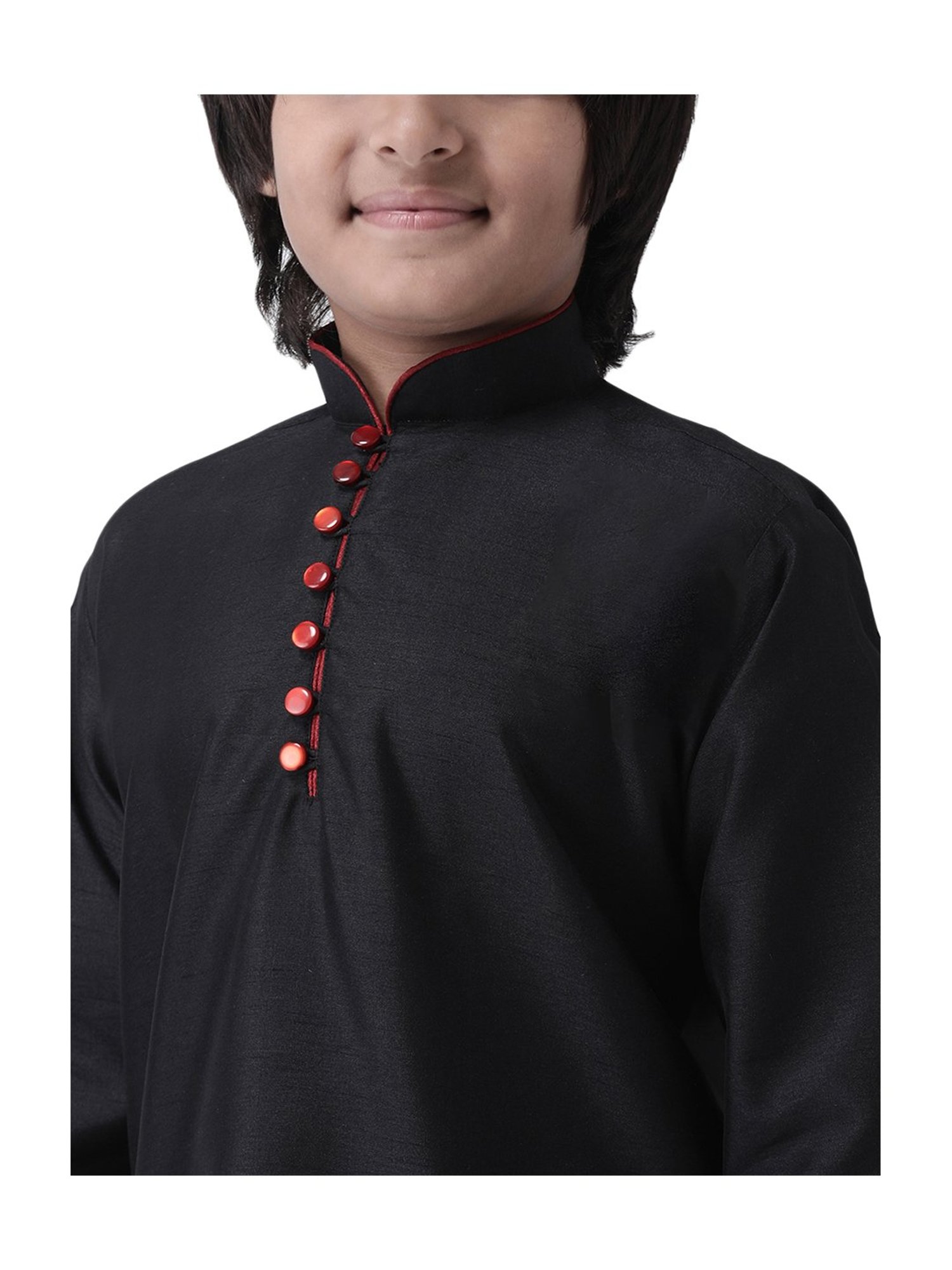 Hangup Kids Black Regular Fit Kurta & Pyjamas