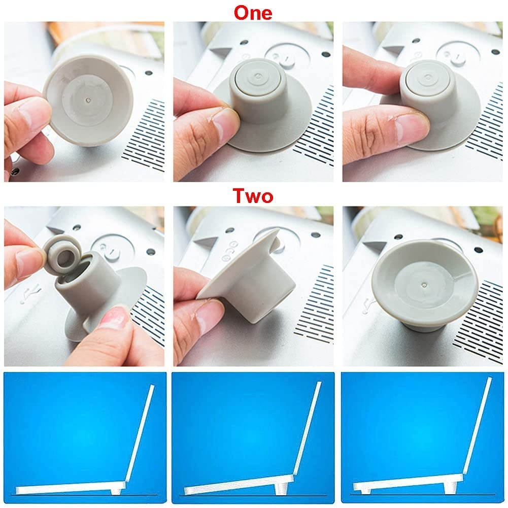 Denpetec Small Notebook Laptop Cooling Pads Skidproof Pad Cooler Stand, Laptop Skid-Proof Cooling Portable Cooler Stand Leg Feet(4pcs)