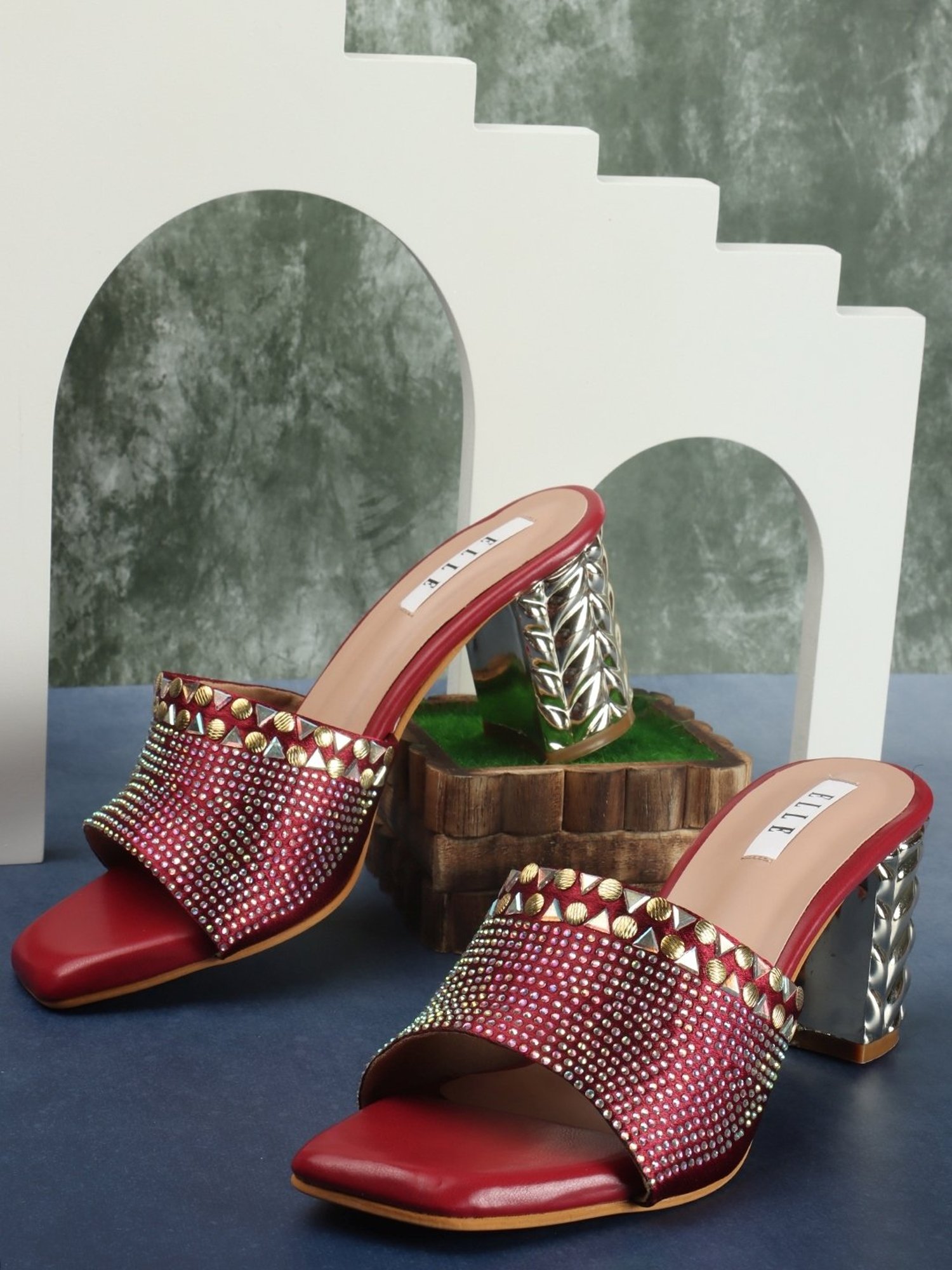 Elle Women's Red Ethnic Sandals