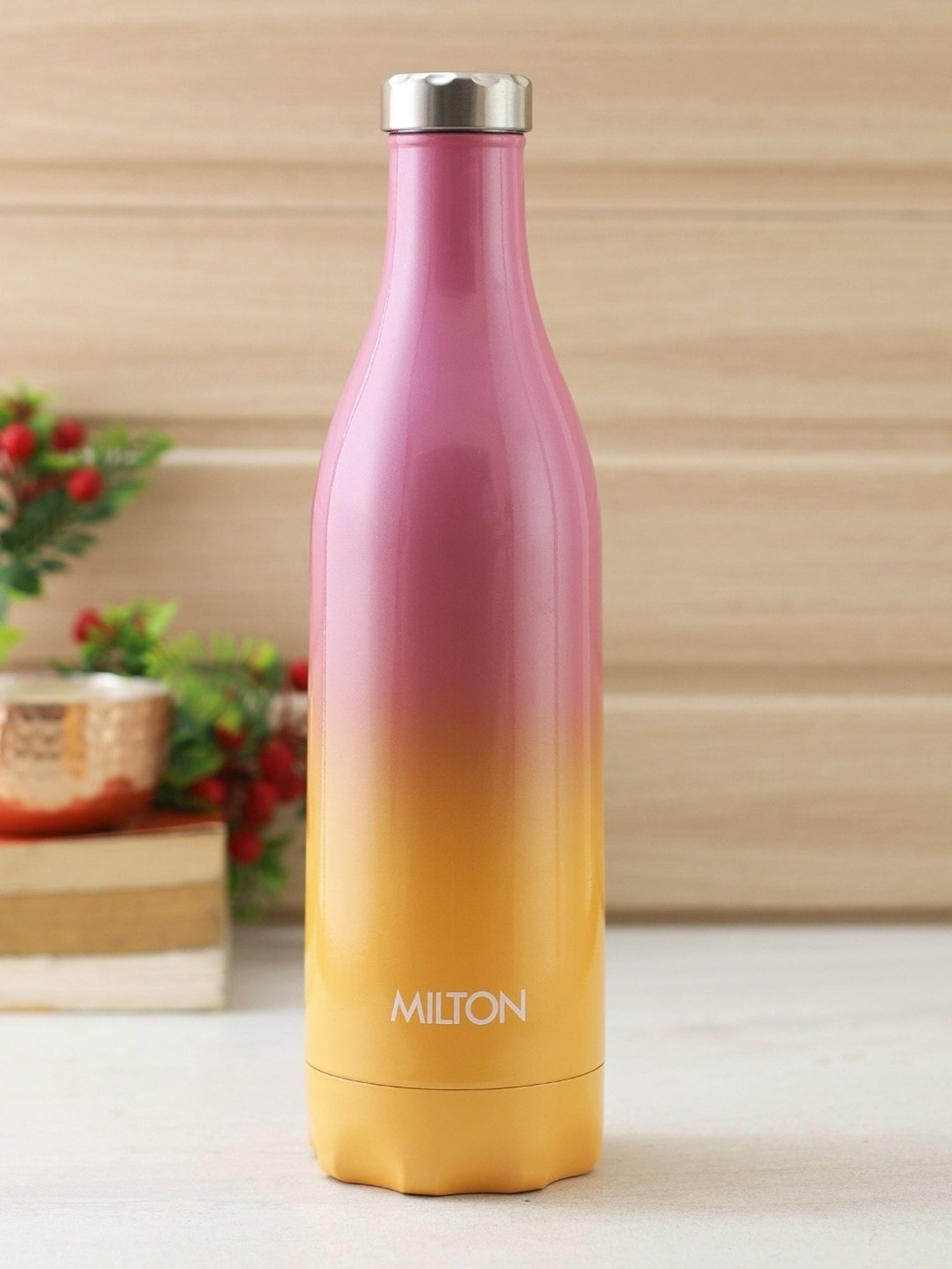 Milton Elfin Silver Stainless Steel Insulated Water Bottle (160 ml) - Set of 1