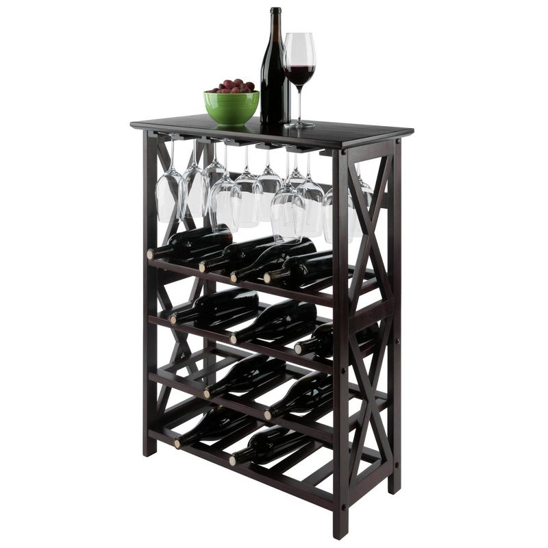 Rio 24 Bottles Wine Rack Wood/Espresso - Winsome