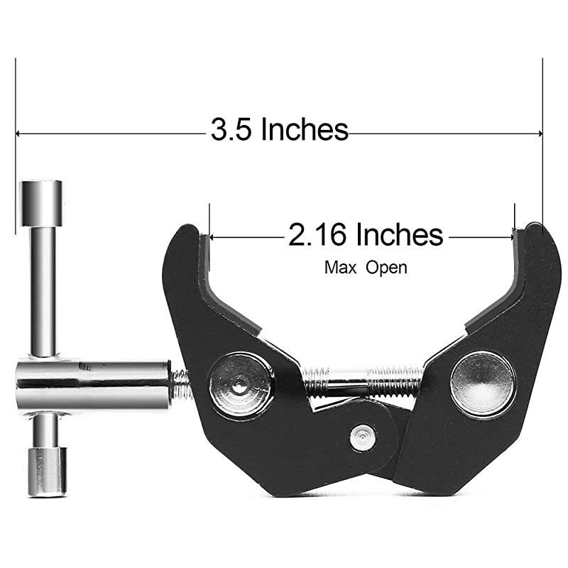 Camera Clamp Mount Monitor Mount Bracket Super Clamp w14 and 38 Thread with Cool Double Ballhead Arm Adapter Bottom Clamp for RoninM Ronin MX Freefly MOVI