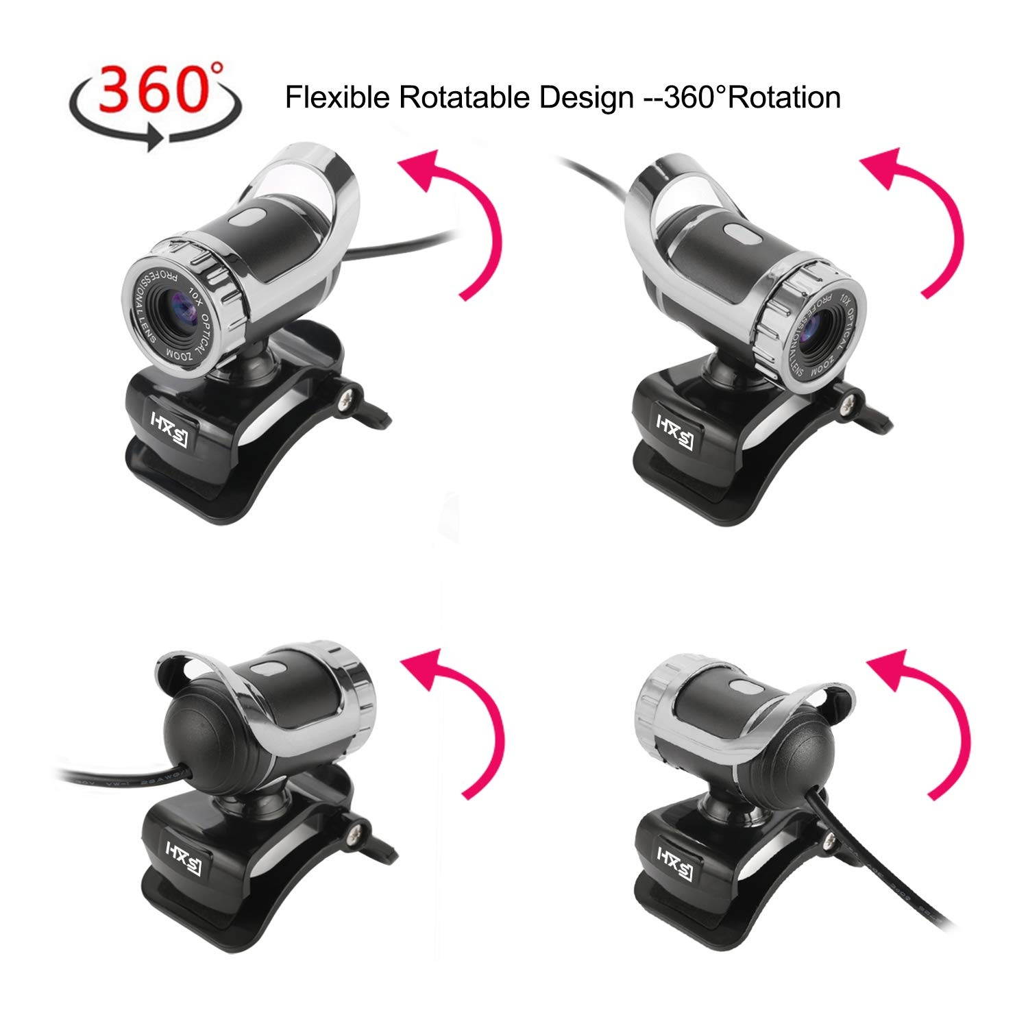 Werleo USB Webcam 480P HD Video with Microphone Web Cam USB Plug and Play Recording for PC Computer Laptop for Mac Windows XP 7 8 10 and Android TV