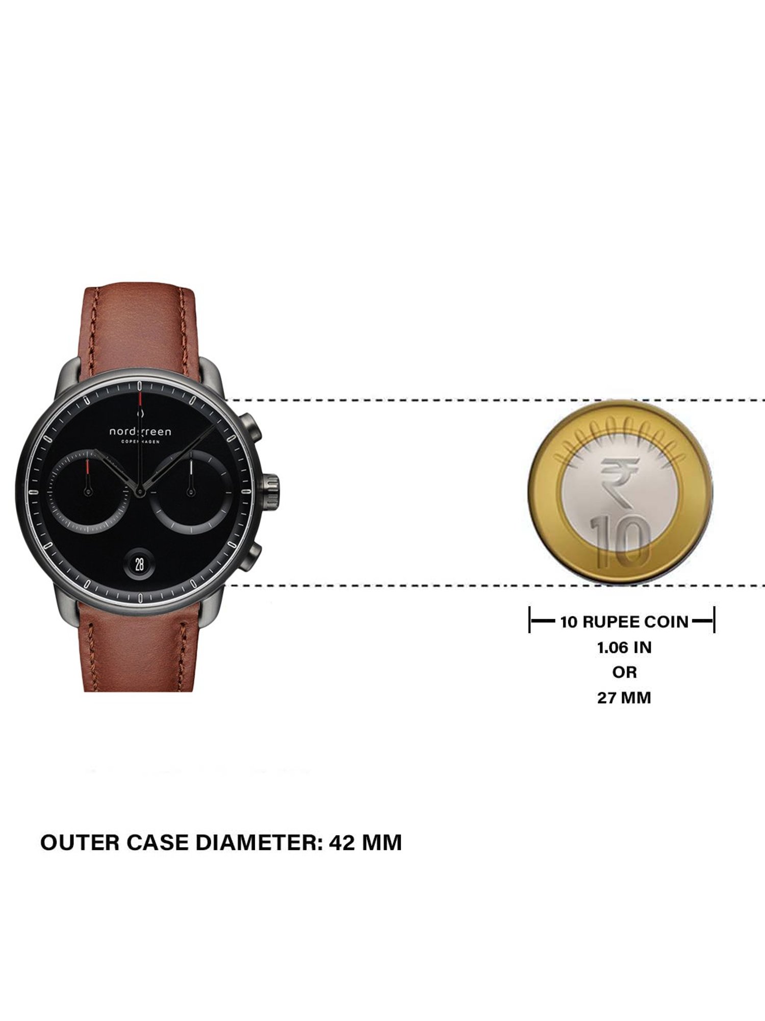 Nordgreen PI42GMLEBRBL Pioneer Analog Watch for Men