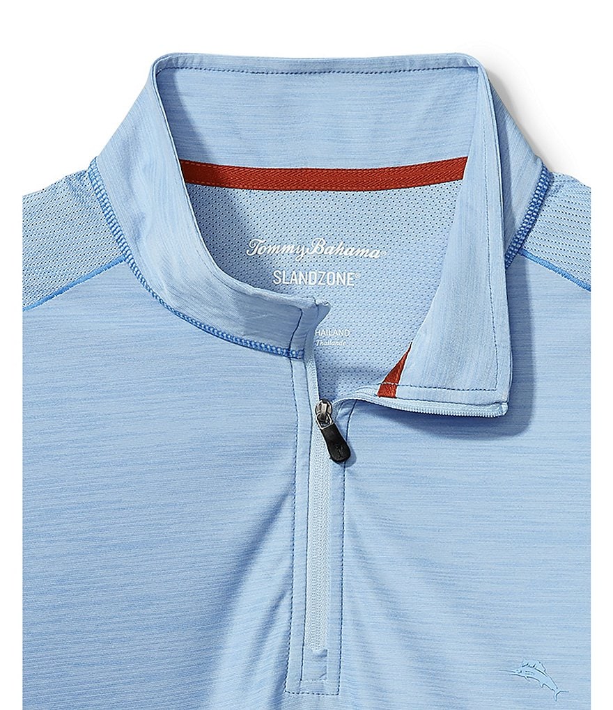 Cutter & Buck Big & Tall Traverse Stripe Performance Stretch Half-Zip Pullover