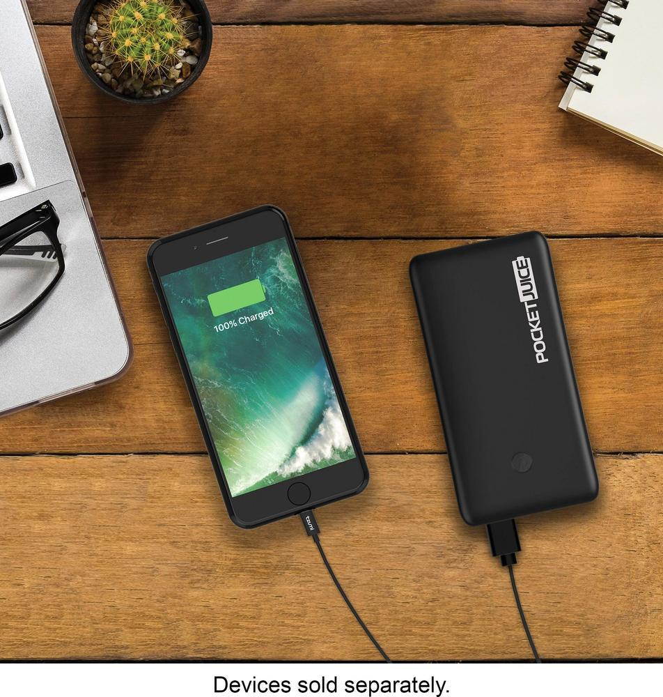 Tzumi - PocketJuice Endurance 10000 mAh Portable Charger - Black