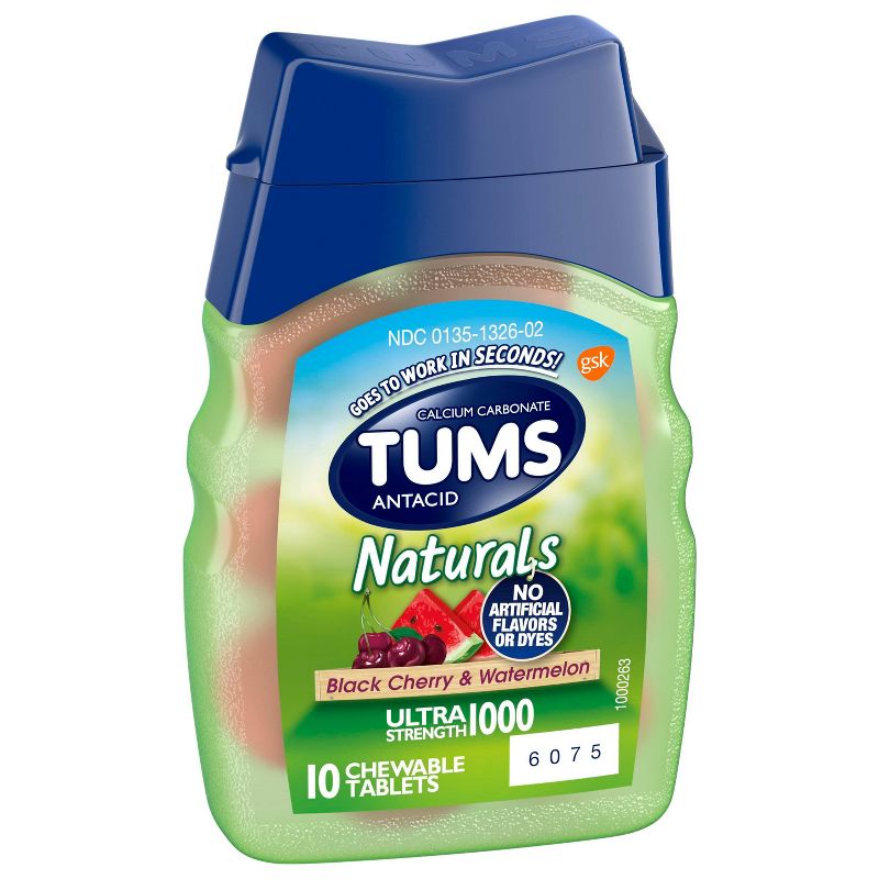 Tums Naturals Black Cherry Watermelon Tablets - 10ct