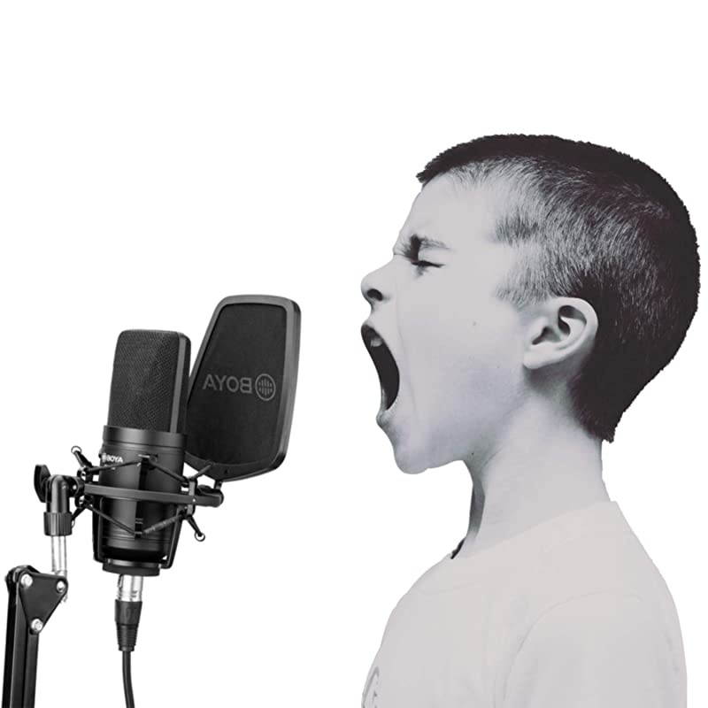 Large Diaphragm Cardioid Condenser Microphone Studio Sound Recording Microphone for Vocal Recording Singer Podcaster Home Audio YouTube Video