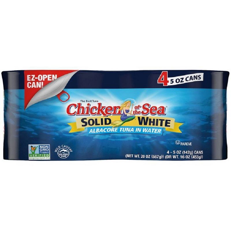 Chicken of the Sea Solid White Albacore Tuna in Water - 5oz/4ct