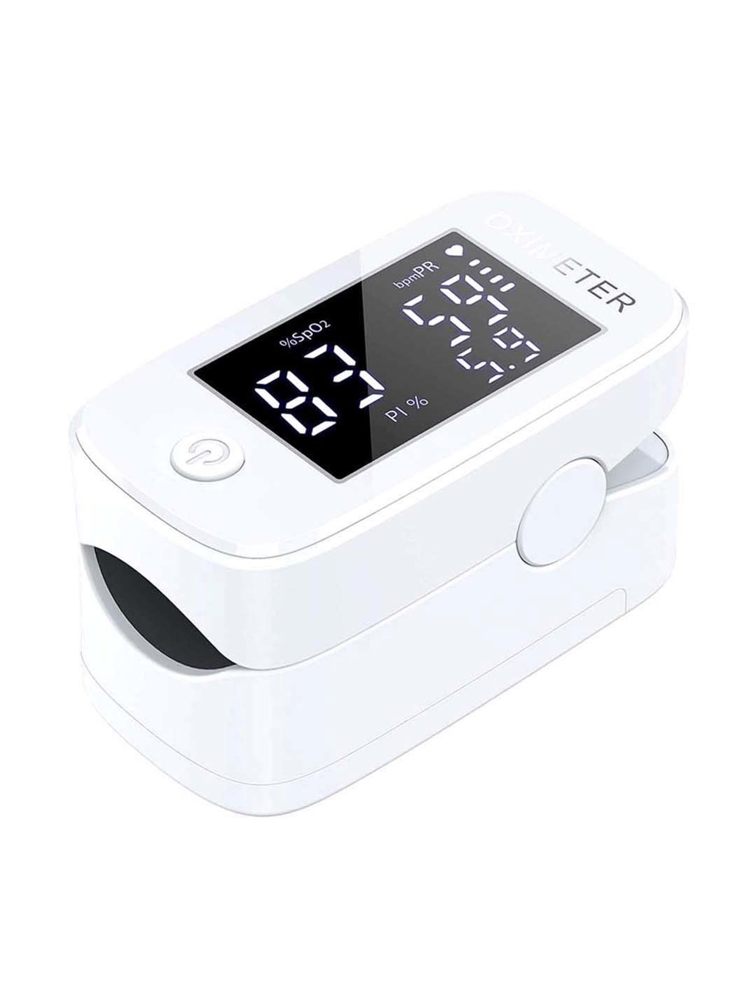 IZI Fingertip Pulse Oximeter with Oxygen Saturation SpO2, Pulse Rate and LED Display (White)