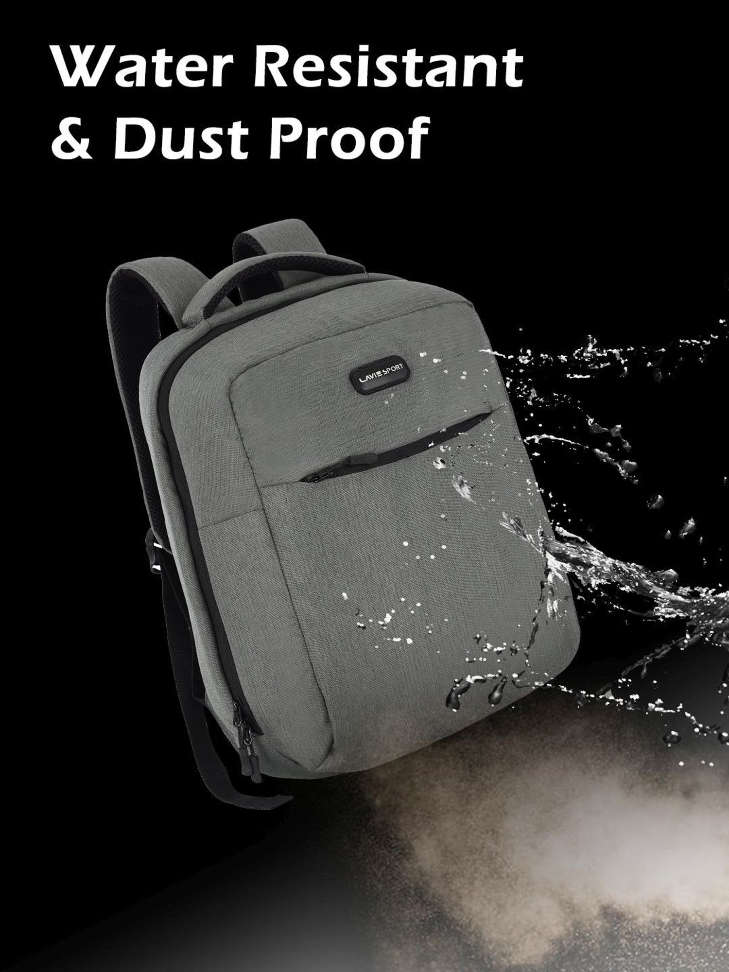 Lavie Sport Crest 18L Laptop Backpack For Men & Women | Laptop Bag For Boys & Girls (Grey)