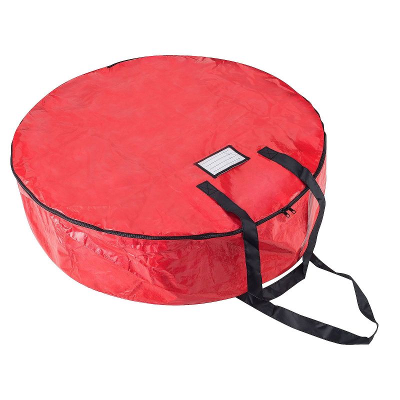 36" Holiday Christmas Wreath Storage Bag Red - Elf Stor