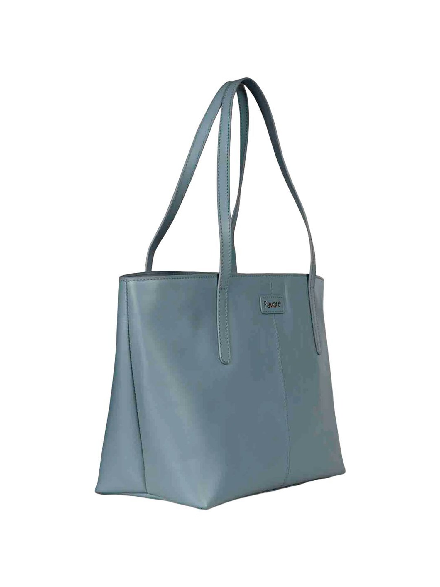 Saint G Blue Solid Medium Handbag
