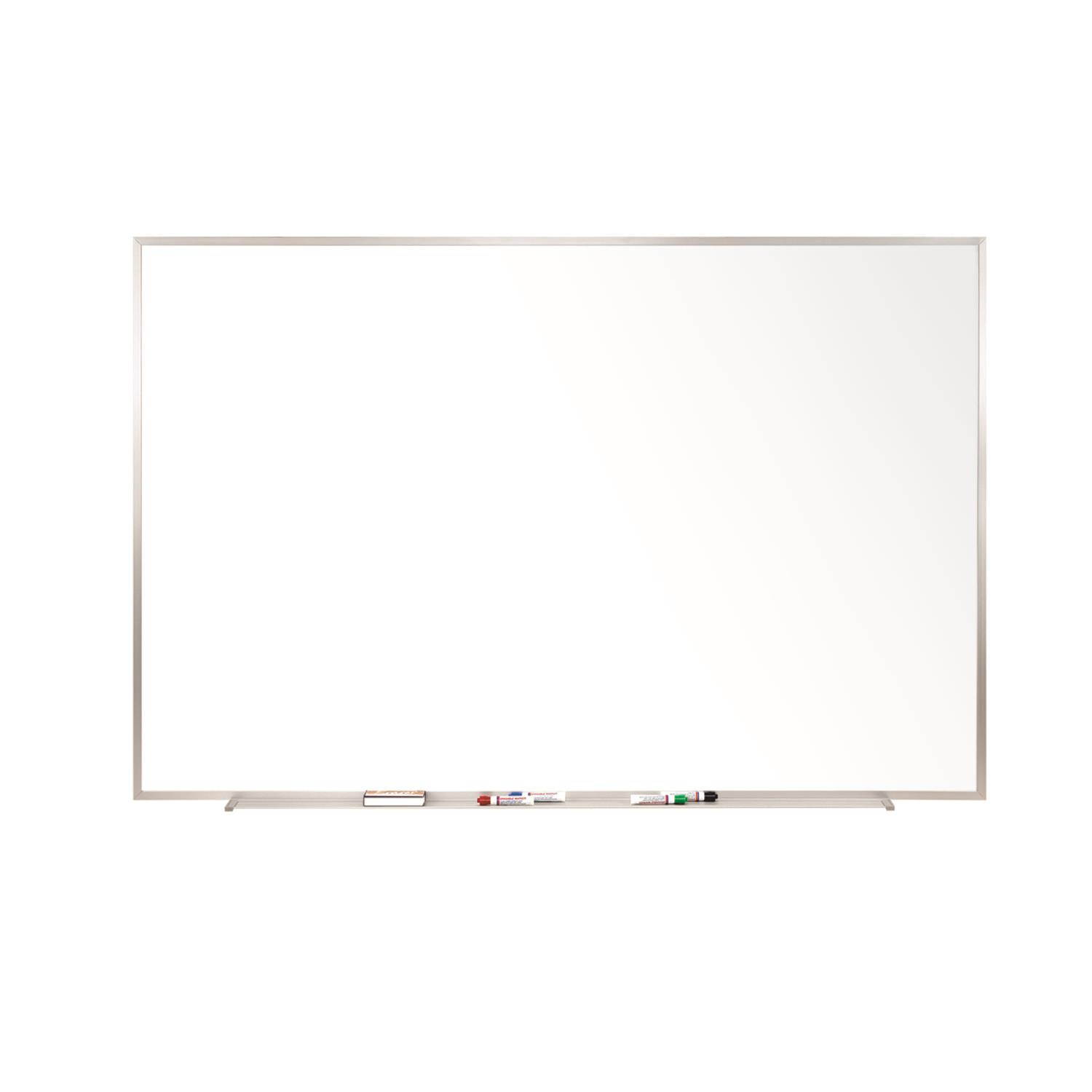 Ghent Magnetic Porcelain Whiteboard with Aluminum Frame 4'H x 5'W M1454