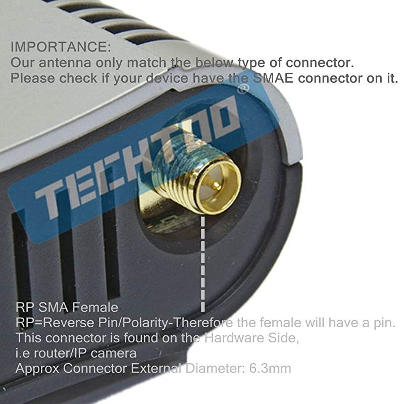 WiFi Antenna Dual Band 7dBi 2.4GHz/5.8GHz with RP-SMA Connector for Wireless Network Router USB Adapter PCI Card IP Camera DJI Phantom Wireless Range Extender FPV UAV Drone (Black 2-Pack)