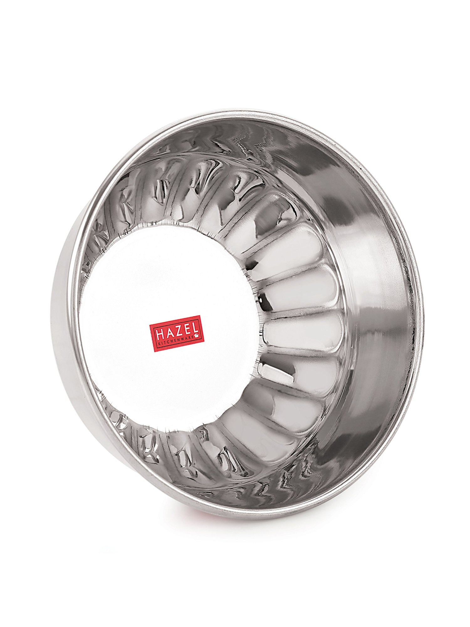 HAZEL Silver Stainless Steel 10 cm Dessert Katori (0.3 L) - Set of 4