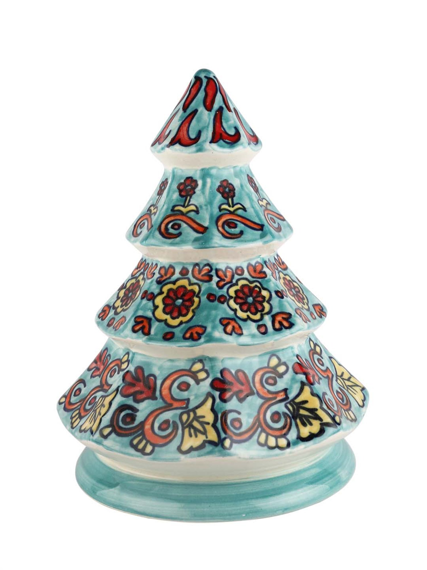 VarEesha Festive Decor Multicolored Ceramic Decorative Christmas Tree - Set of 1