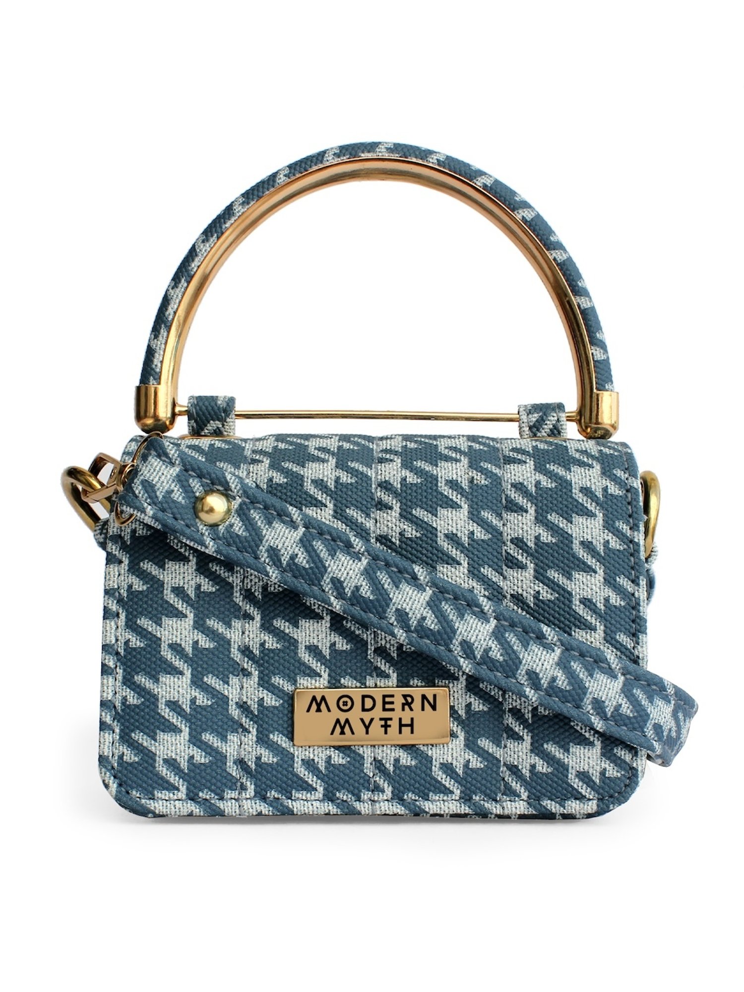 Modern Myth Nano Blue Printed Small Mini Box Bag