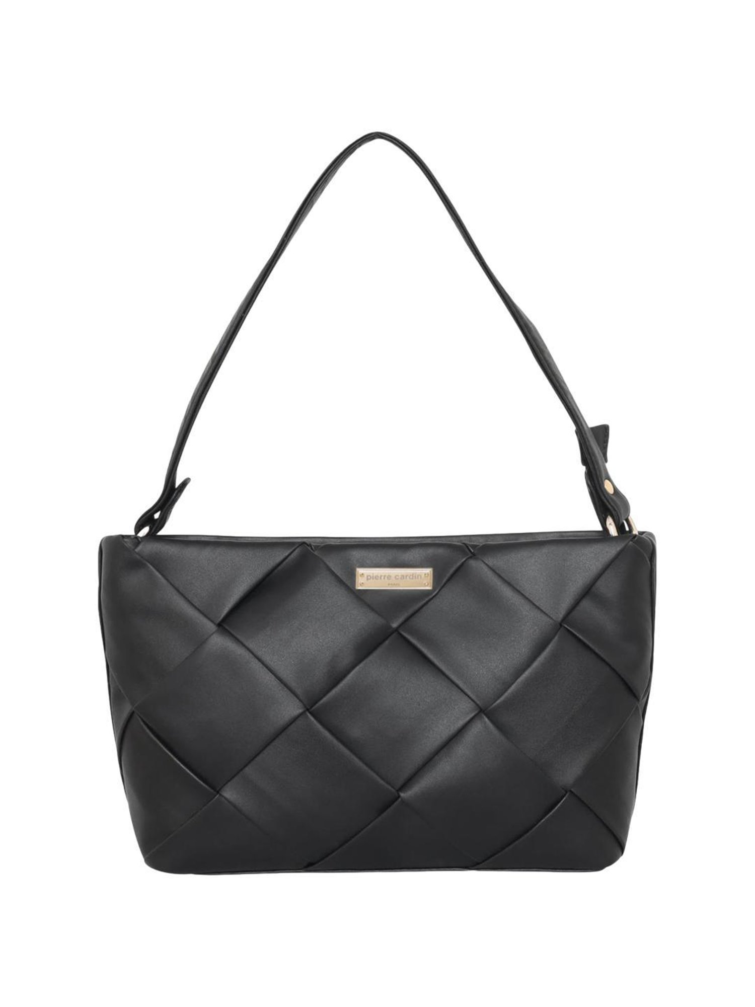 Pierre Cardin Black Textured Tote Handbag