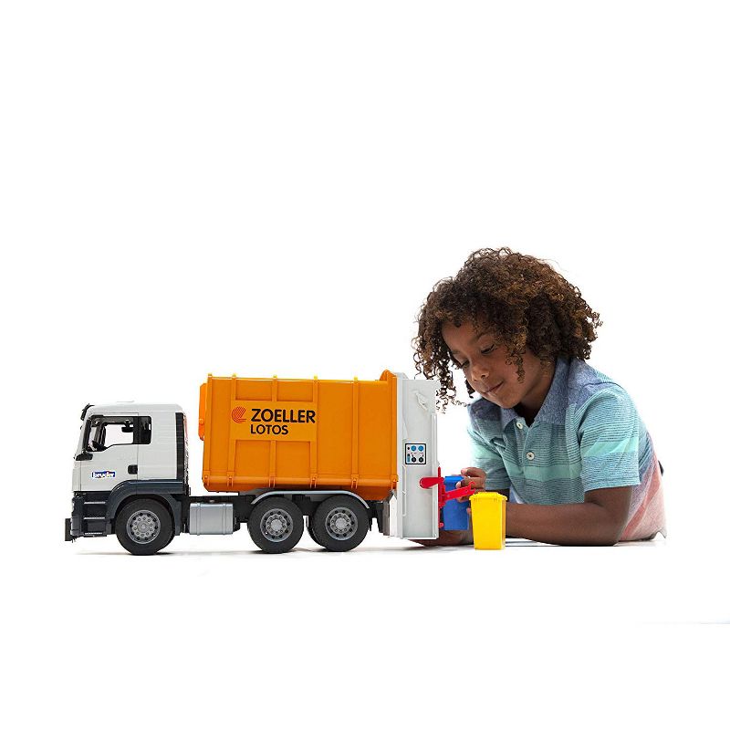 Bruder MAN TGS Rear Loading Garbage Truck Orange