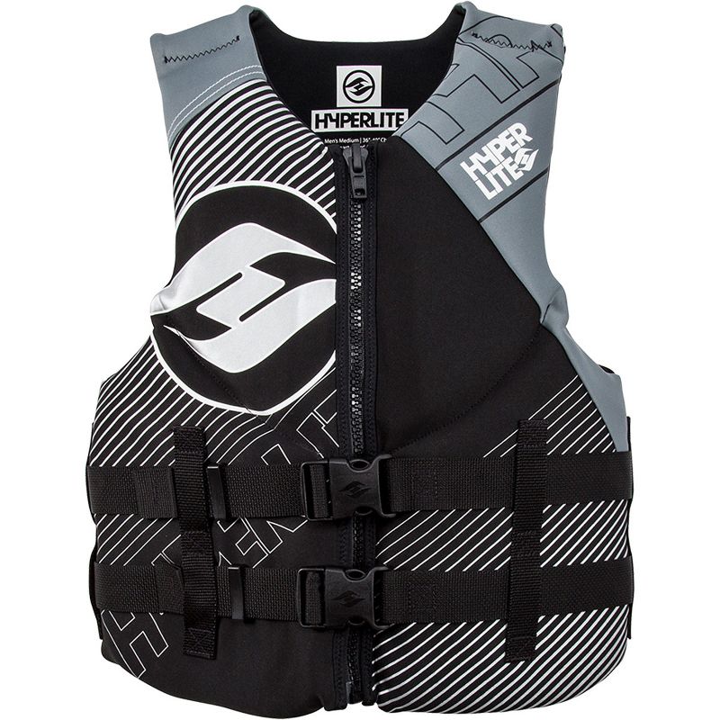 HO Hyperlite Mens Medium Indy Life Jacket Vest with Flex Zones, Gray