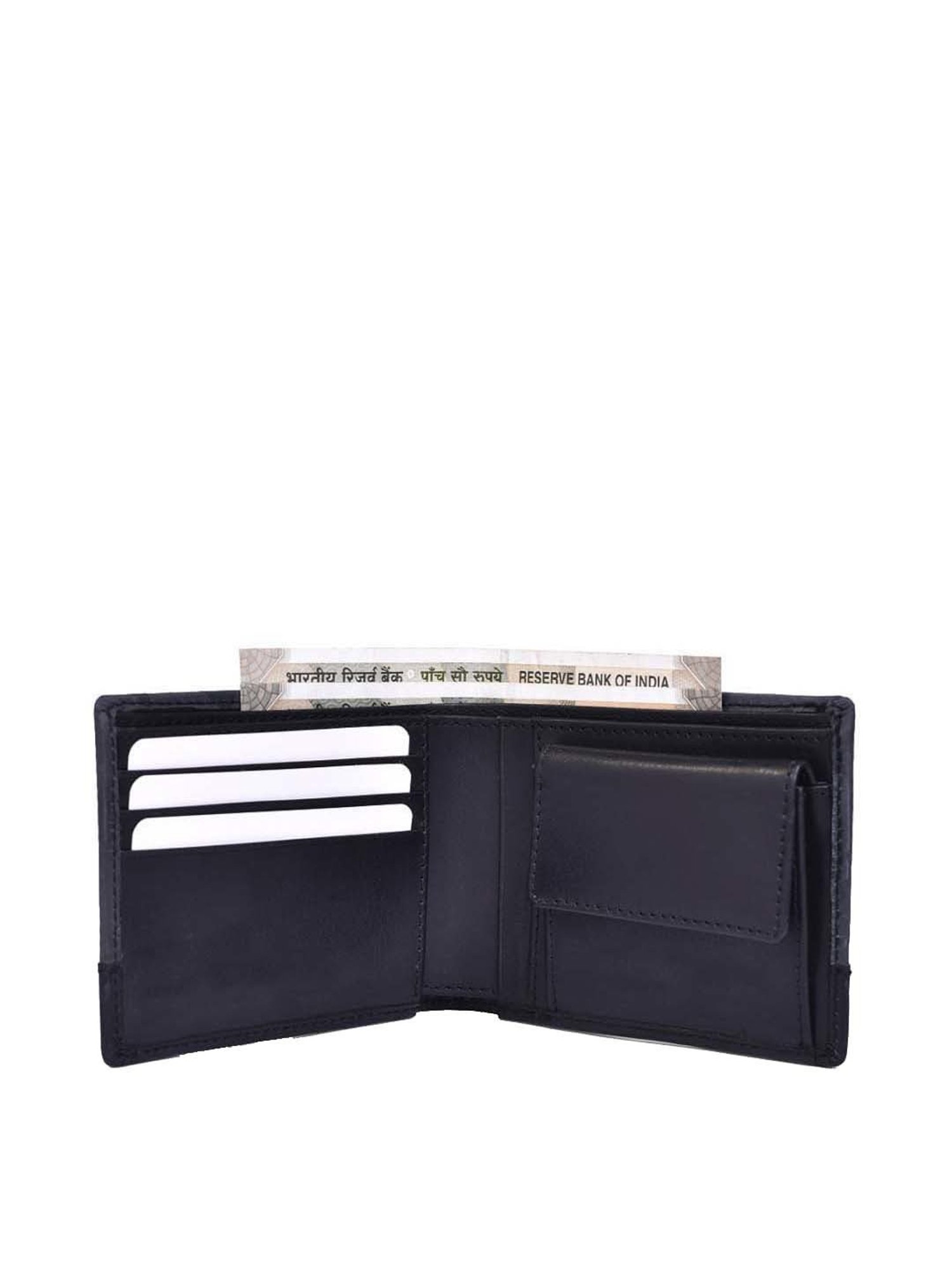 BELWABA Grey Casual Leather Bi-Fold Wallet for Men