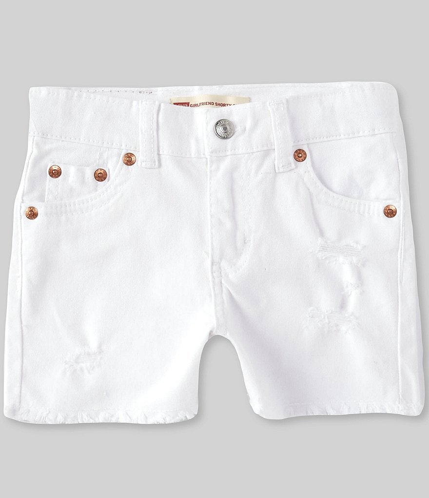 Levi's&reg; Little Girls 2T-6X Girlfriend Frey-Hem Shorty Denim Shorts