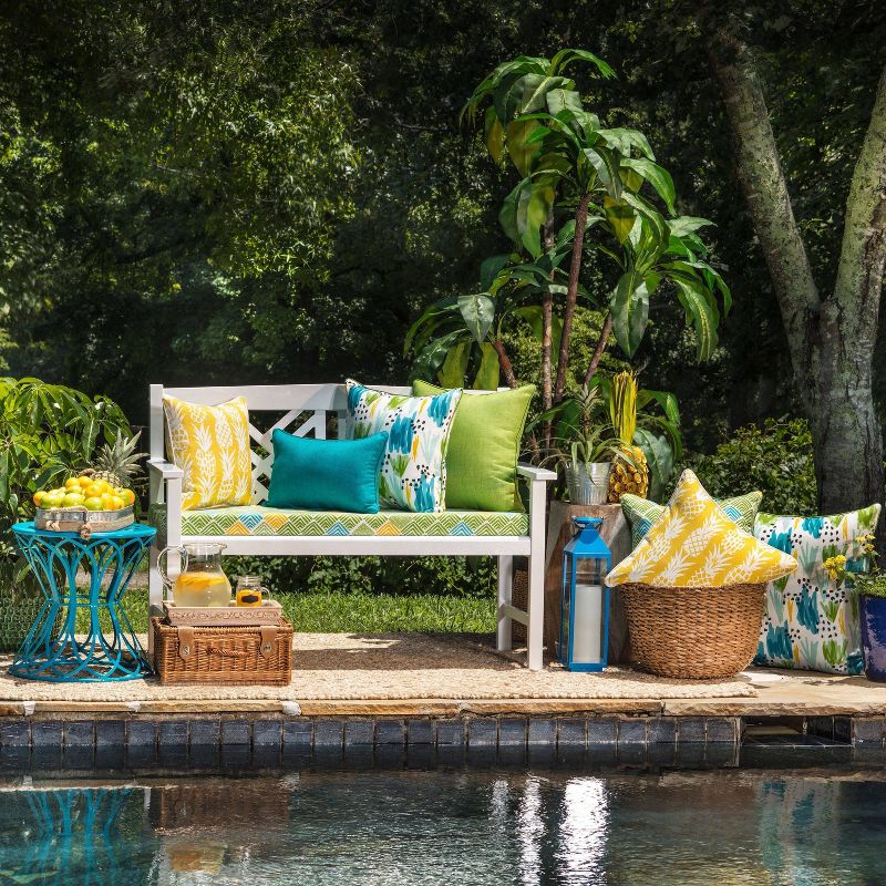 18.5" 2pk Hatteras Black Throw Pillows Black - Pillow Perfect