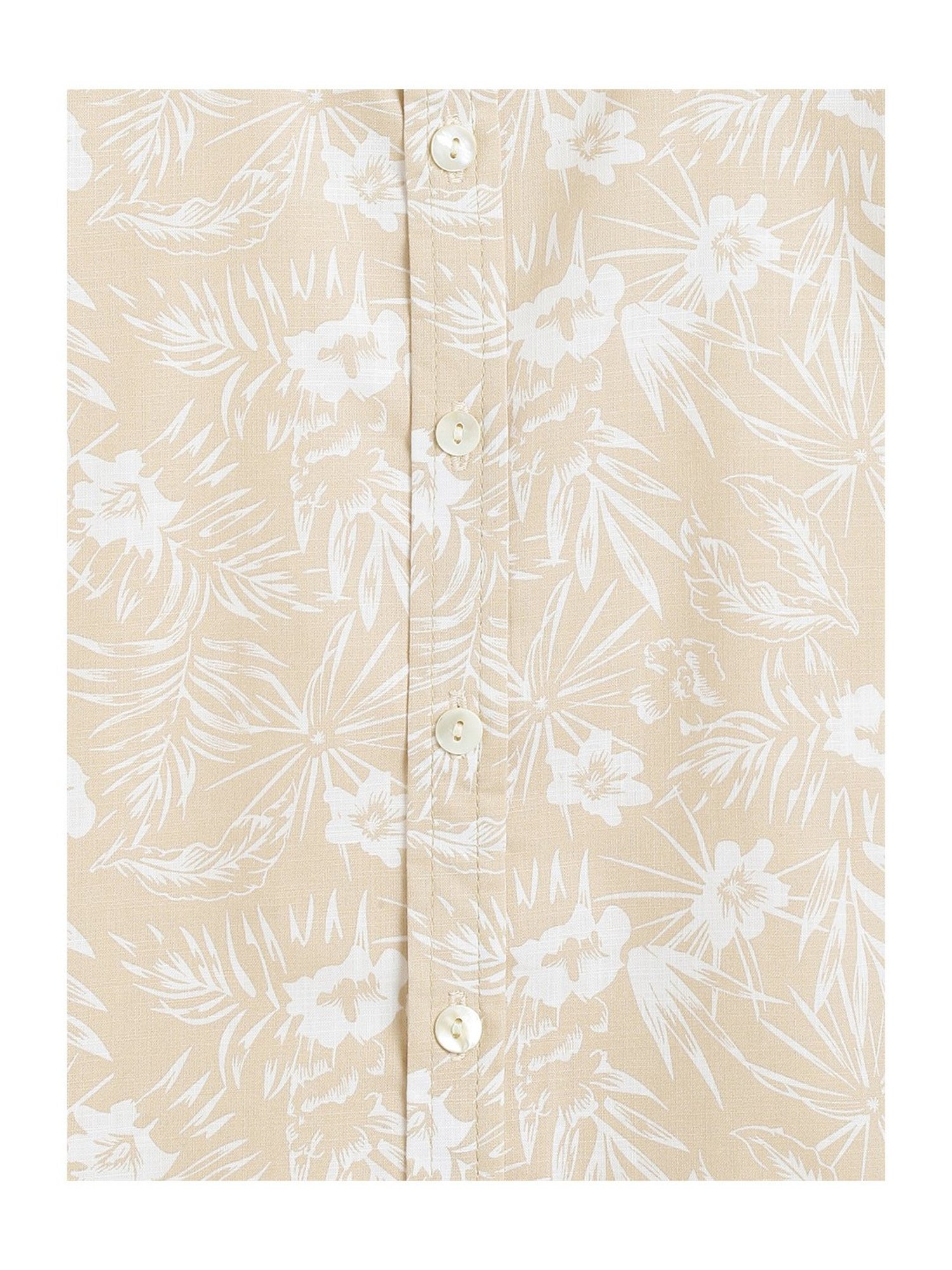 Campana Kids Beige & White Printed Shirt