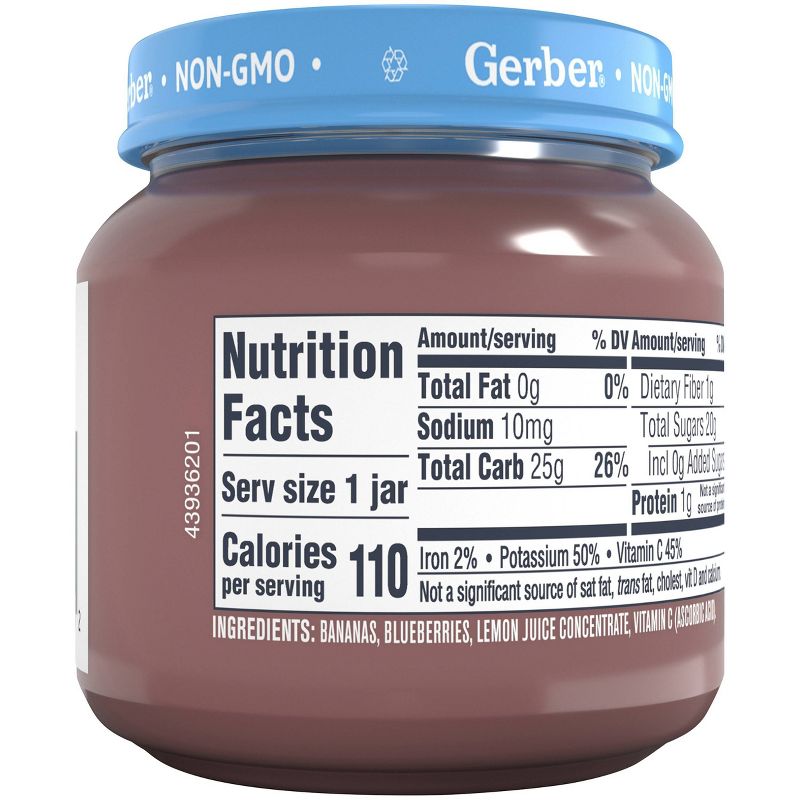 Gerber 2nd Food Natural Banana Blueberry Baby Meals - 4oz