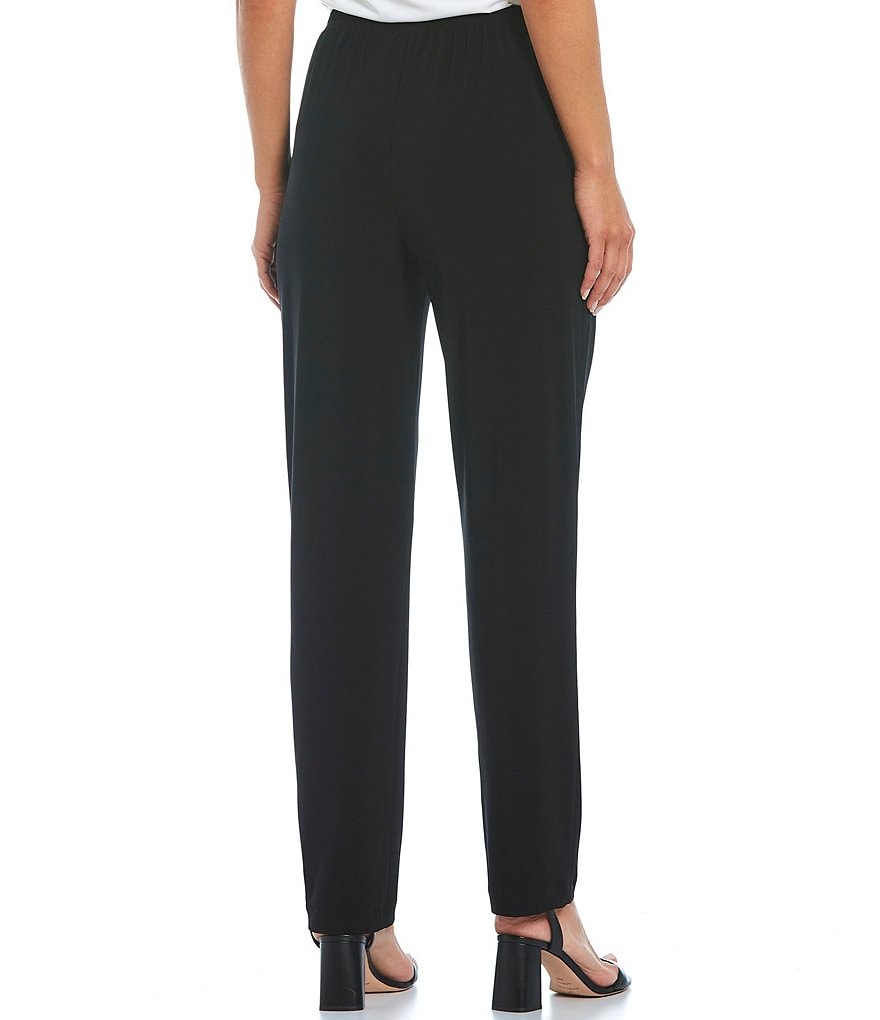 Eva Varro Solid Knit Jersey Banded Hem Pull-On Harem Pants