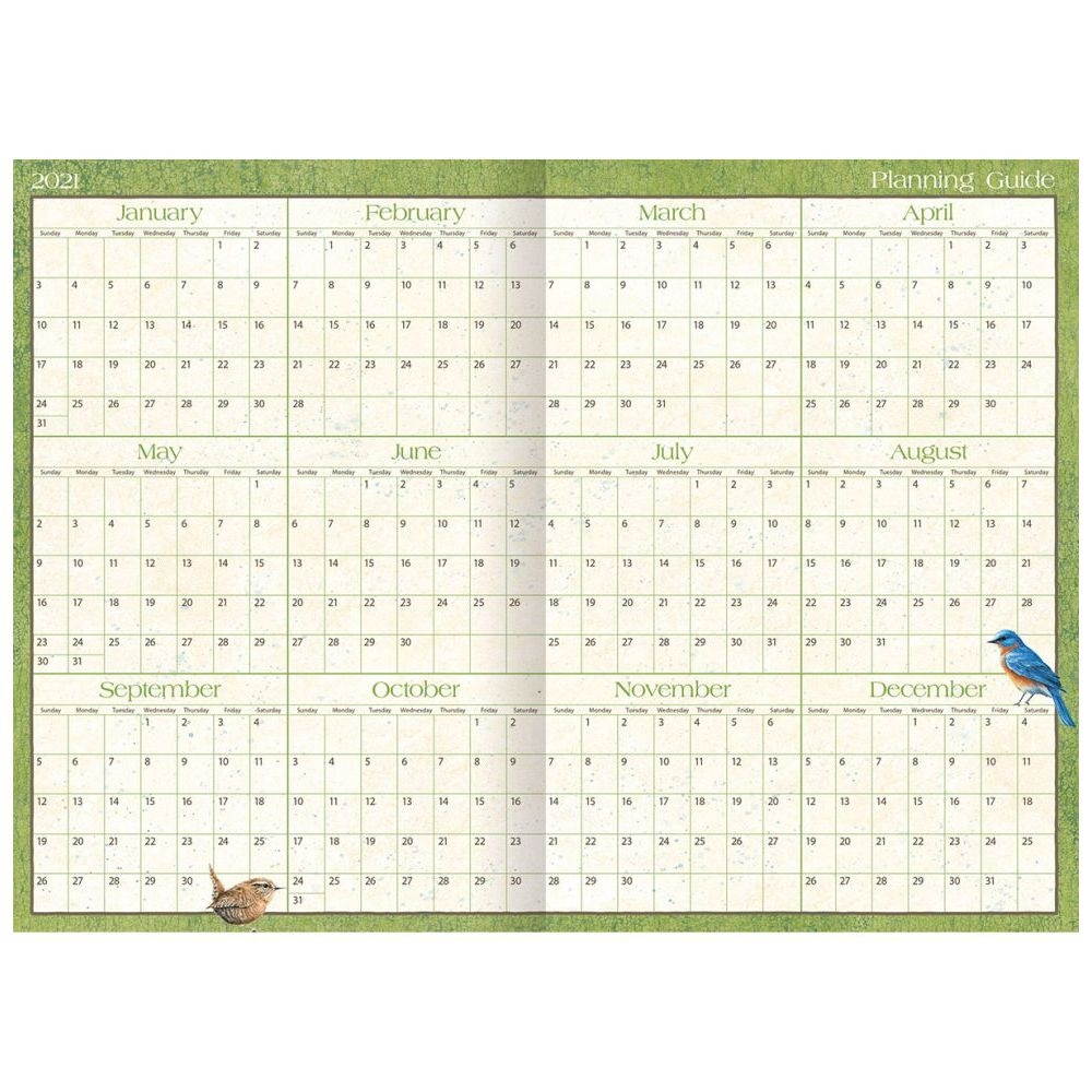 Lang Companies,  Songbirds Monthly Planner by Susan Bourdet 2021