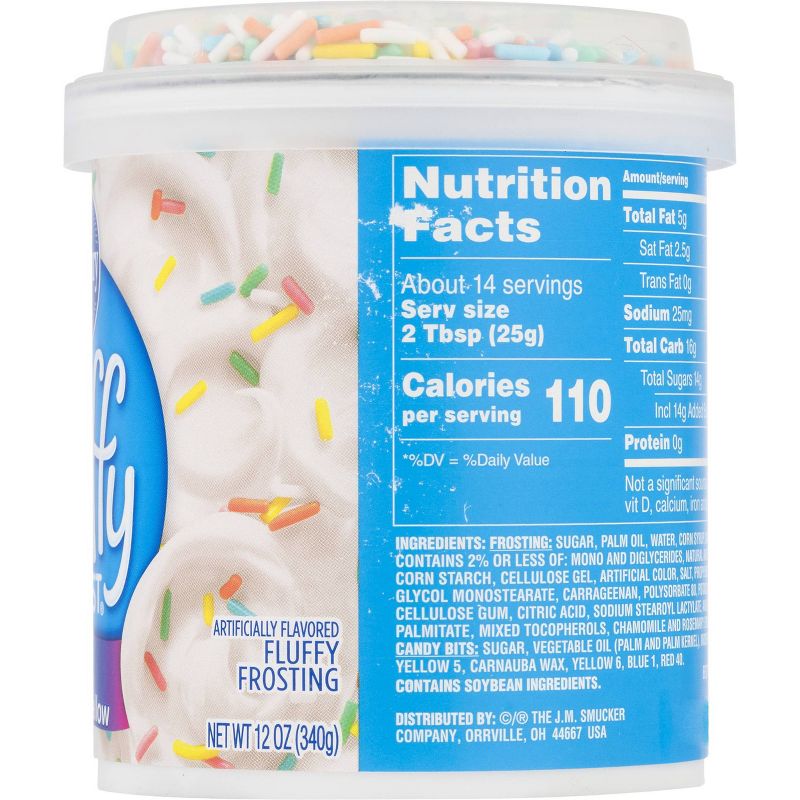 Pillsbury Baking Fluffy Funfetti Vanilla Marshmallow Frosting - 12oz