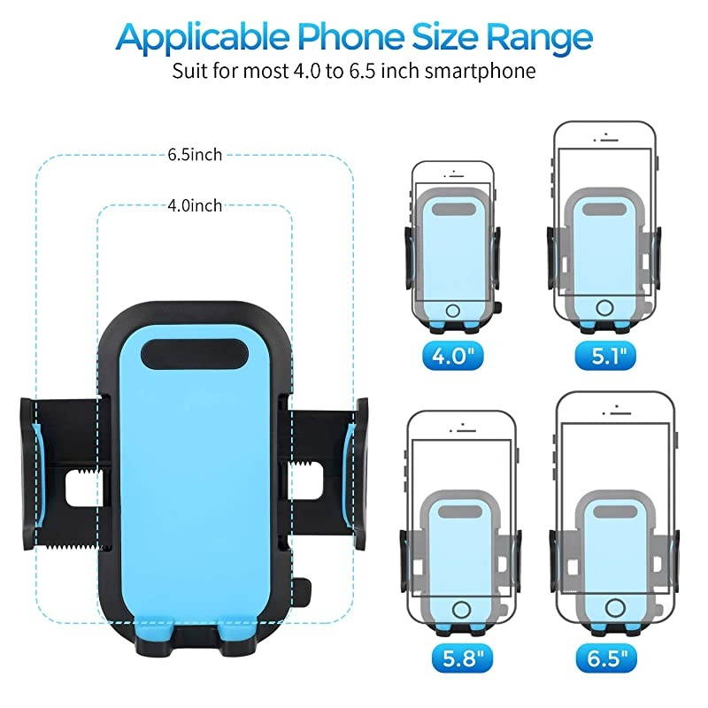 car Holder,Cell Holder for car(with Air Vent Clip) for Car Dashboard Windshield,Long Arm Strong Suction,Compatible All  Mobile s