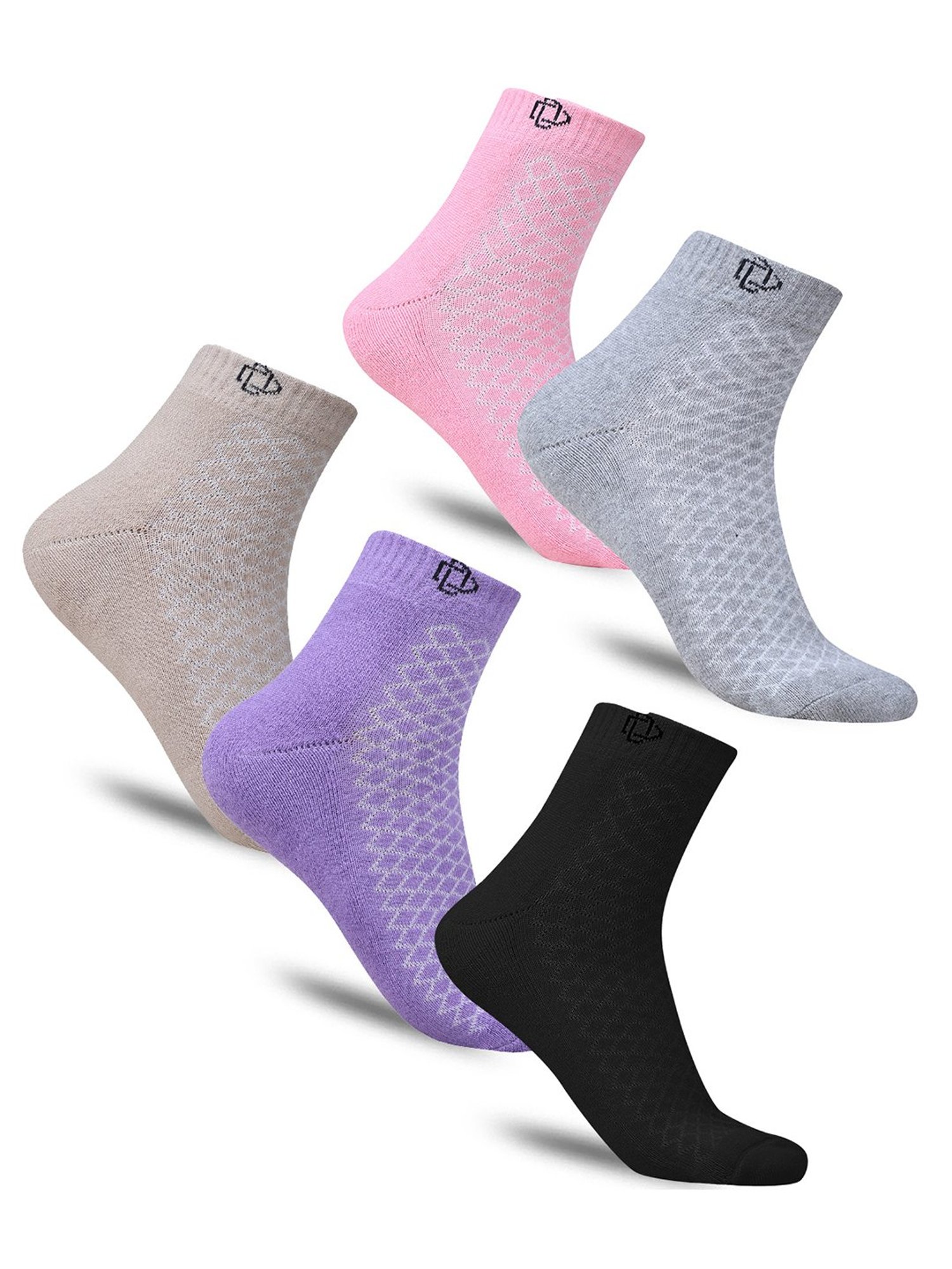 Dollar Multicolor Cotton Printed Socks (Pack Of 5)