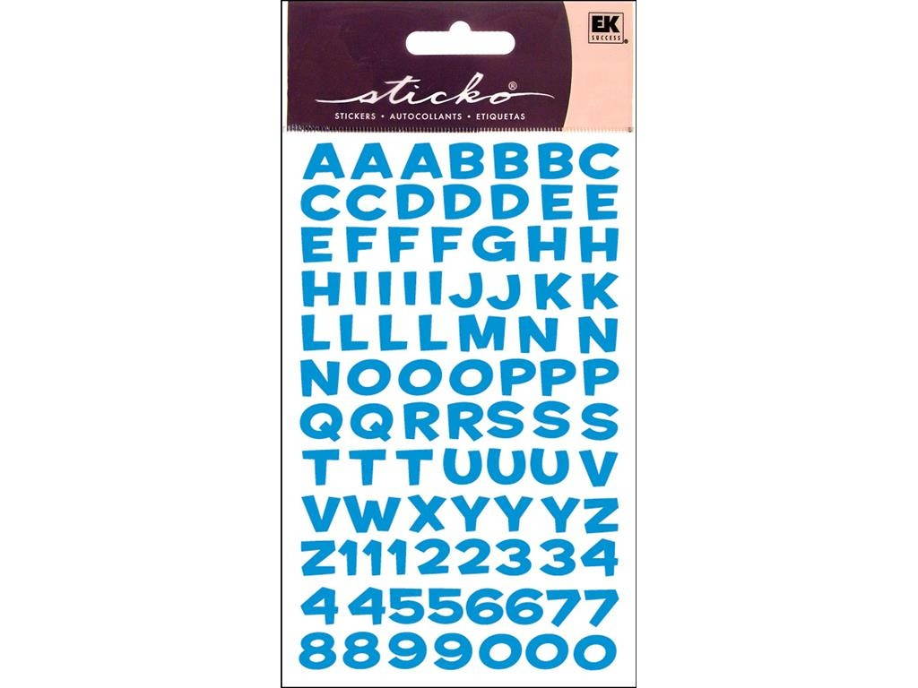 Sticko Alphabet Stickers-Funhouse Blue Metallic