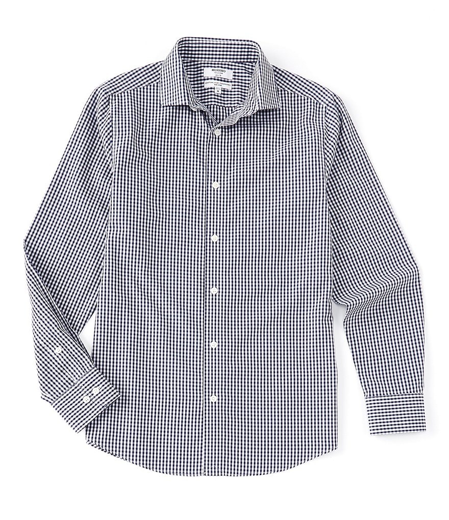 Murano Slim-Fit Non-Iron Italian Check Long-Sleeve Woven Shirt