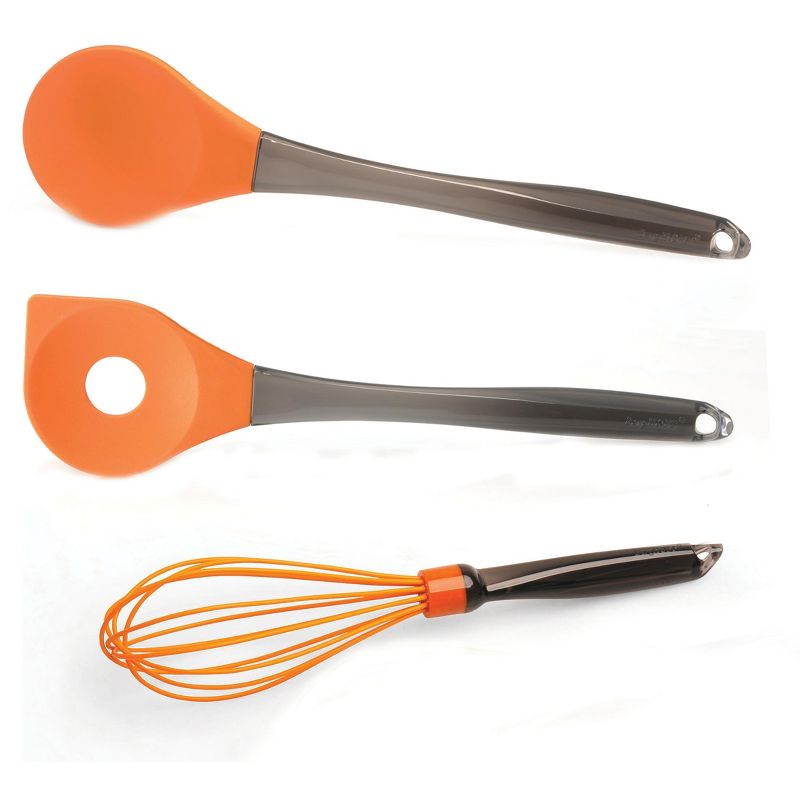 BergHOFF Geminis Silicone Spoon & Whisk Set Orange 3Pc