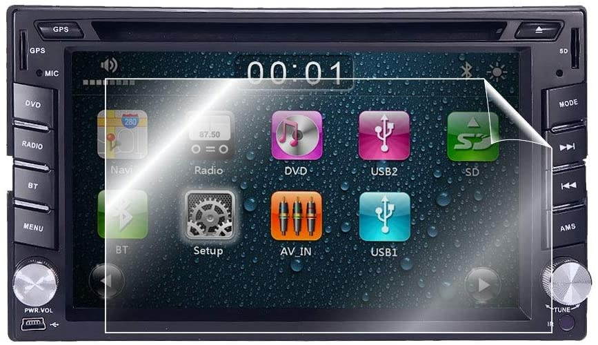 IPG for Hizpo 6.2 Inch Car CD DVD Player Screen Protector Invisible Ultra HD Clear Film Anti Scratch Skin Guard - Smooth/Self-Healing/Bubble -Free